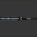 Dual Futuristic Sci-Fi Energy Weapon With Glowing Blue Elements Barrel And Grip 3d model