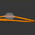 Orange Flexible Medical Tubing With Transparent Balloon Tip And Connectors
