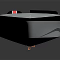 Sleek White Yacht With Modern Design And Red Accents