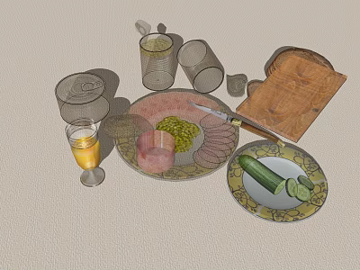 Modern Kitchenware Landscape Entrance Art Landscape 3d model