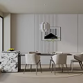 Modern table combination 3d model