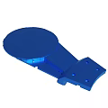 Blue Engineering Industrial Mechanical Part With Multiple Holes And Structure