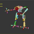 Industrial Robot Single Wheel Robot Double Wheel Robot Assistant Small Robot 3d model
