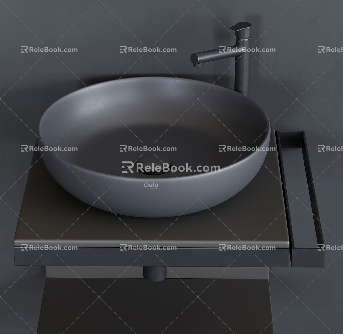 Modern wash basin simple wash basin 3d model