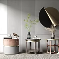 Light Luxury Side Table Corner Table 3d model