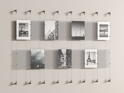 Modern Photo Wall Hanging Picture Combination Square 3d model