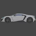 White Sports Car With Sleek Aerodynamic Design And Modern LED Headlights