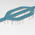 Industrial assembly line automatic assembly line belt line automatic transmission line 1562 3d model