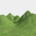 Micro Terrain Landscape With Green Rolling Hills And Lush Grass