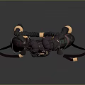Anime Style Character With Twin Buns And Fiery Creature In Mechanical Armor Design