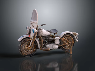 Modern motorcycle two-wheeled motorcycle off-road motorcycle road racing motorcycle 3d model