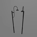 Modern Outdoor Lights with Black Pole Design for Garden and Pathway