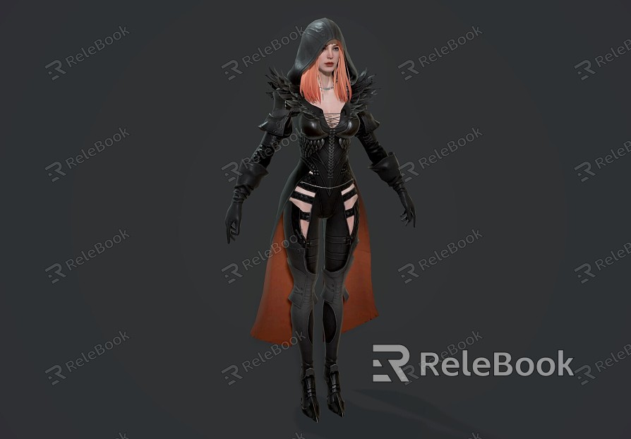 Woman foreign woman female assassin game characters model