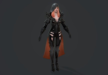 Woman foreign woman female assassin game characters 3d model