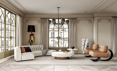 French Living Room 3d model