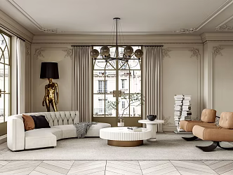 French Living Room 3d model