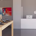 Modern Apple Store Exterior With White Logo And Display Windows 3d model