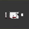 Essential Daily Living Supplies Red Sofa And Ladder For Studio Photography Setup