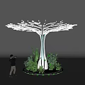 Modern Pillar Science and Technology Tree 3d model