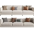 Modern Three-Seat Sofa Combination Sofa 3d model