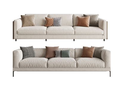 Modern Three-Seat Sofa Combination Sofa 3d model