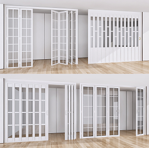 Modern folding door glass folding door 3d model