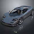 High Performance Gray Sports Car with Sleek Design Striking Front and Polished Alloy Wheels