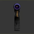 Futuristic Sci-Fi Weapon Featuring Blue Purple Gradient Gold Accents And Black Grip