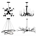Various Modern Stylish Chandeliers Featuring Glass Globes And Metal Frames For Home Decor