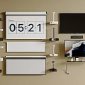Various Projection Monitoring Devices Including Projector Screens Security Cameras and Displays