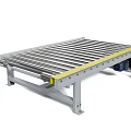 Industrial Roller Conveyor With Metal Rollers Frame And Drive System For Material Handling 3d model