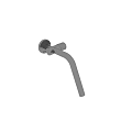 Modern Wall Mounted Sleek Metal Faucet With Curved Spout Design For Kitchen