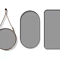 Modern mirror hanging mirror full-length mirror 3d model