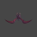 Fantasy Dragon Character With Purple Body Red Wings And Sharp Claws In Game