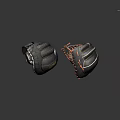 Two Premium Baseball Gloves With Dark Gray White Accents And Black Orange Stitching