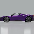 Purple Sports Car With Sleek Modern Design Black Roof And Stylish Wheels