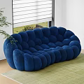 Modern Curved Sofa Bubble Sofa Shaped Sofa Straight Row Sofa Three-Seat Sofa 3d model