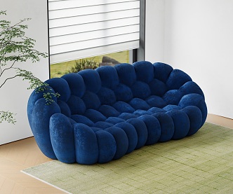 Modern Curved Sofa Bubble Sofa Shaped Sofa Straight Row Sofa Three-Seat Sofa 3d model