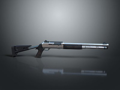 rifle semi-automatic rifle combat rifle battle rifle carbine war rifle attack rifle 3d model