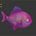Adorable Colorful Fish Character With Big Glowing Eyes Vibrant Scales And Shiny Fins