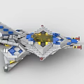 LEGO toy building blocks universe battleship sci-fighter plane 3d model