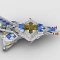 LEGO toy building blocks universe battleship sci-fi fighter plane 3d model