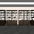 Traditional Chinese Curio Shelf With Multiple Open Compartments For Displaying Antiques