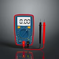 Digital Multimeter With Digital Display Showing 000 And Red Black Probes