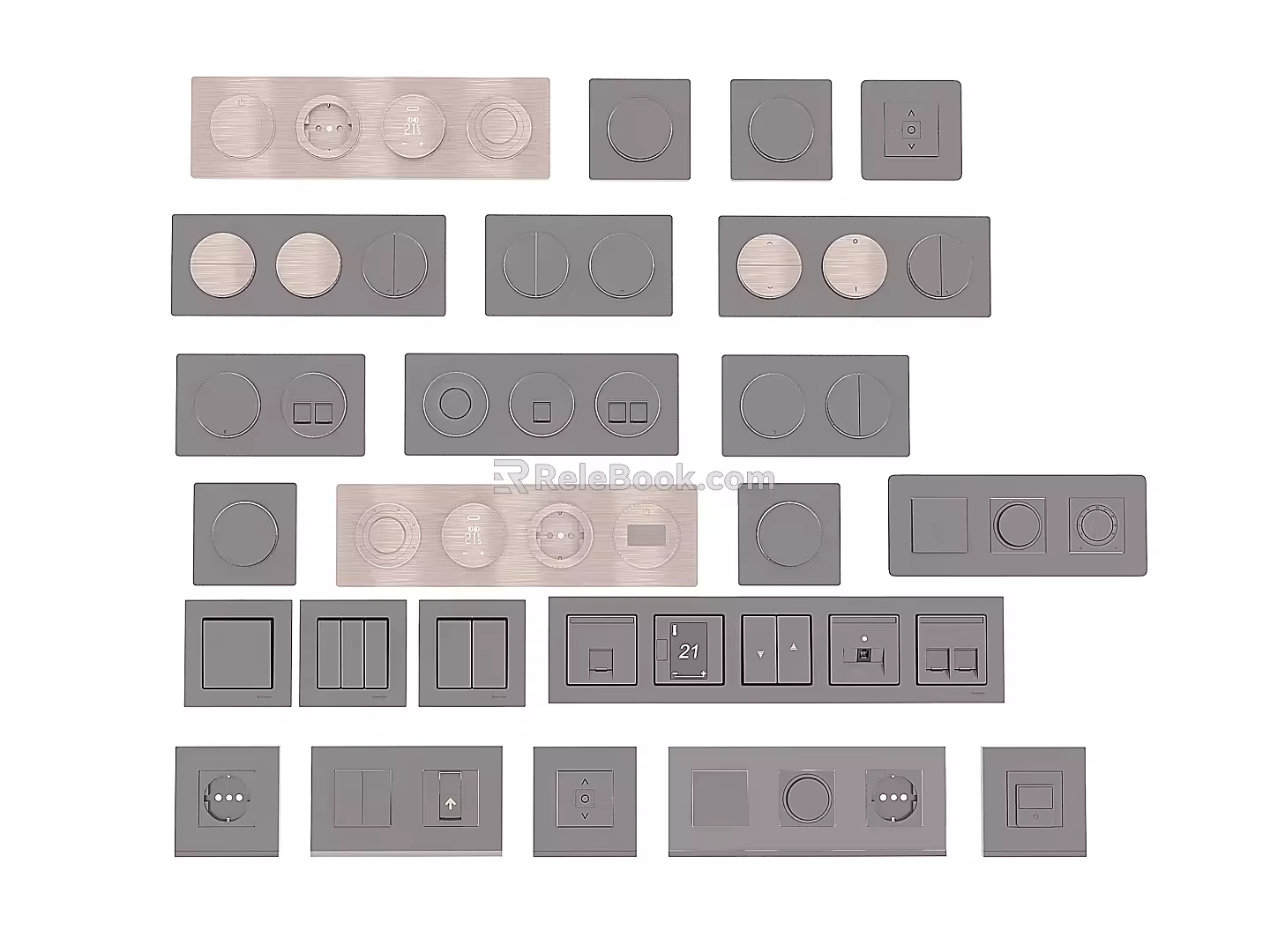 Hardware switch panel 3d model