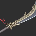 Tu Long Dao Big Ring Dao PBR Next Generation Cold Weapon Ancient Weapon 3d model