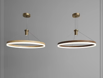 Light Luxury Chandelier Log Chandelier Nordic Chandelier Restaurant Chandelier Ring Chandelier 3d model