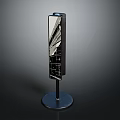 Sleek Floor Standing Digital Display With Vertical Screen And Stable Base