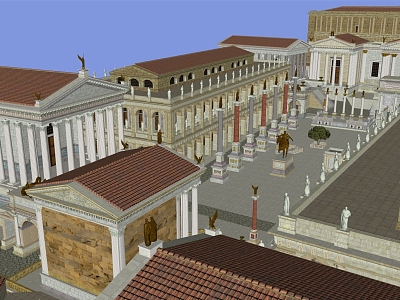 European Classical Architecture Ancient Roman Architecture Ancient Greek Architecture model