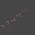 Airplane Blood Skull Fighter 3d model